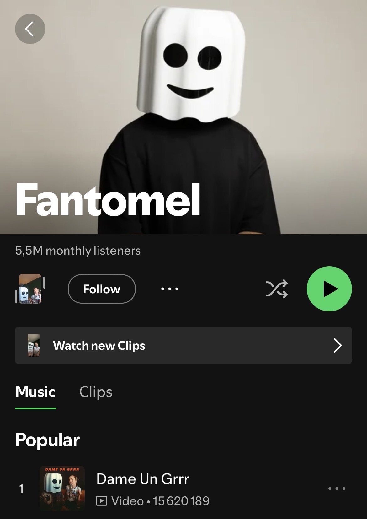 Fantomel – Dame un grr